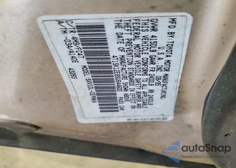 1995 Toyota Camry Le z USA, uszkodzony, nr VIN 4T1SK12E8SU644600